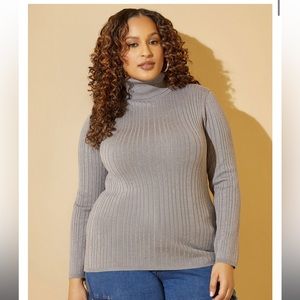 Ashley Stewart Lurex™ Turtleneck Sweater 18/20 NWT!